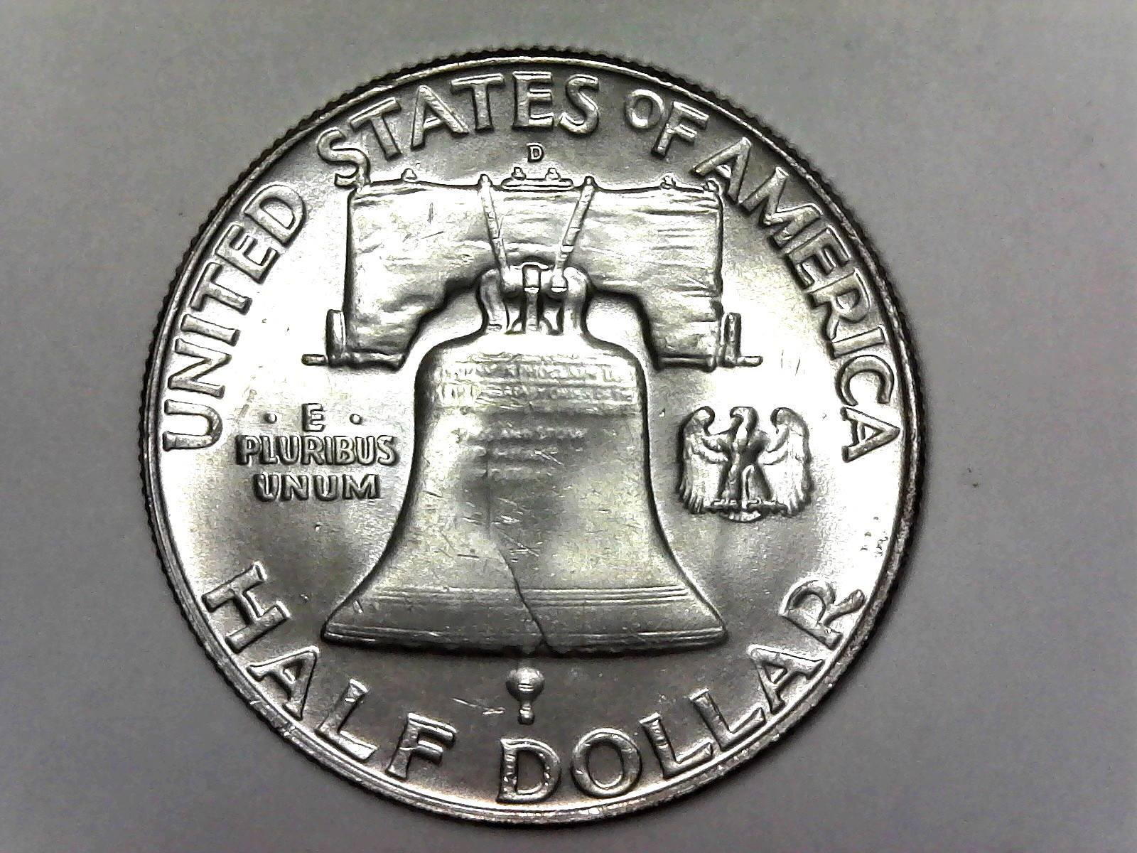 1958 d , Franklin Half Dollar-Unc