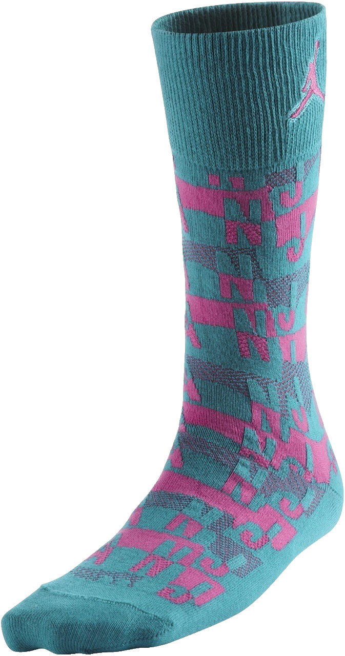JORDAN 631714-309 BLUE AIR RETRO SNEAKER MENS SOCKS