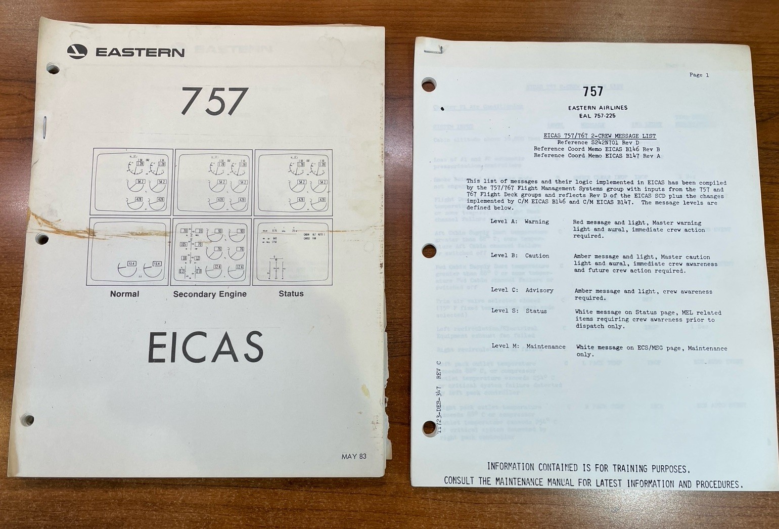Boeing 757 Maintenance manuals Lot Of Two From Former Eastern Airlines Mechanic
