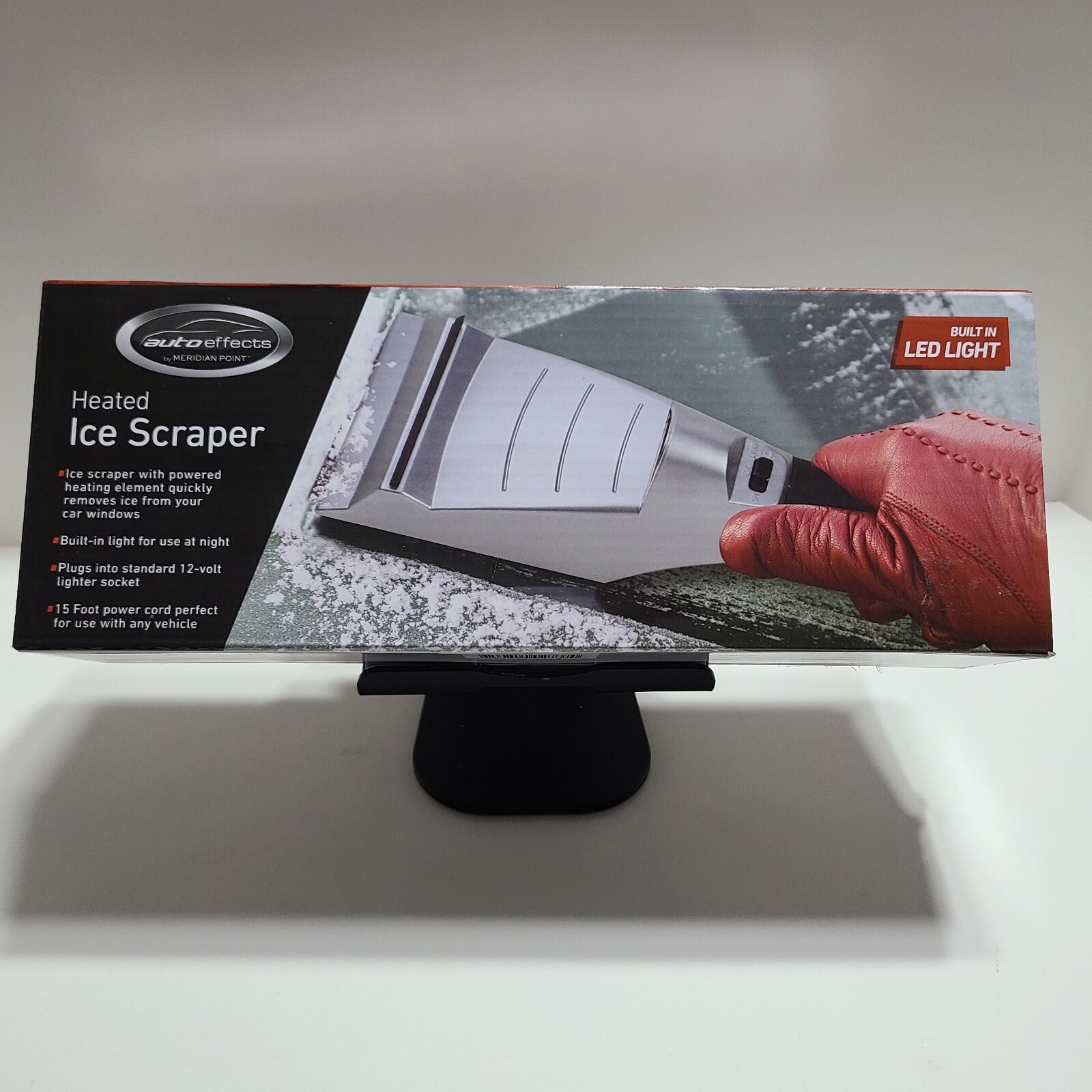Heated 10" Ice Scraper with Built-In LED Light by Meridian Point.