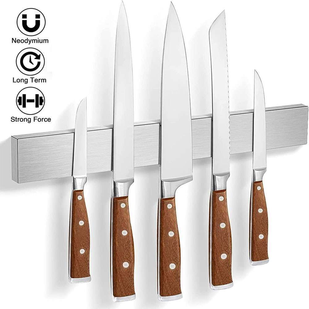 Stainless Steel Magnetic Knife Bar 16 Inch, Extra Strong Magnet Knife Holder