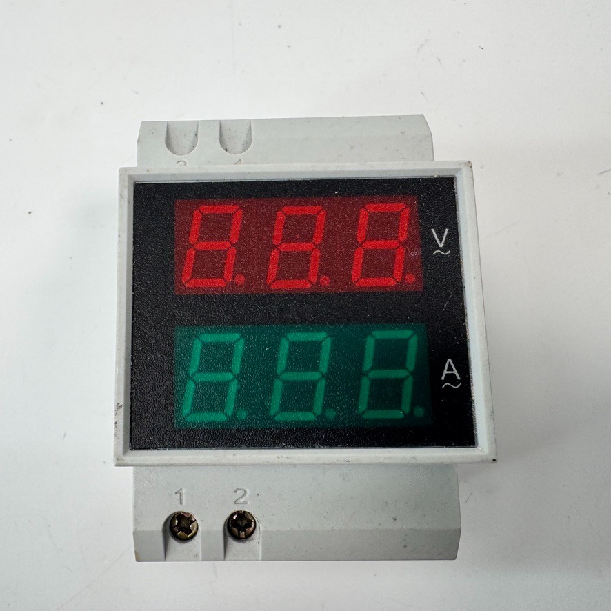 Dual Display AC Voltage for current Meter Rail Mounted D52 2042VA DIN Rail
