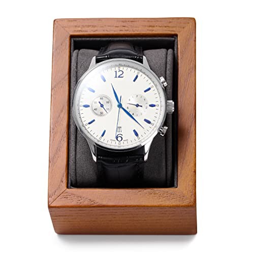 Solid Wood Single Watch Display Stand Showcase Jewelry Square Single Grey