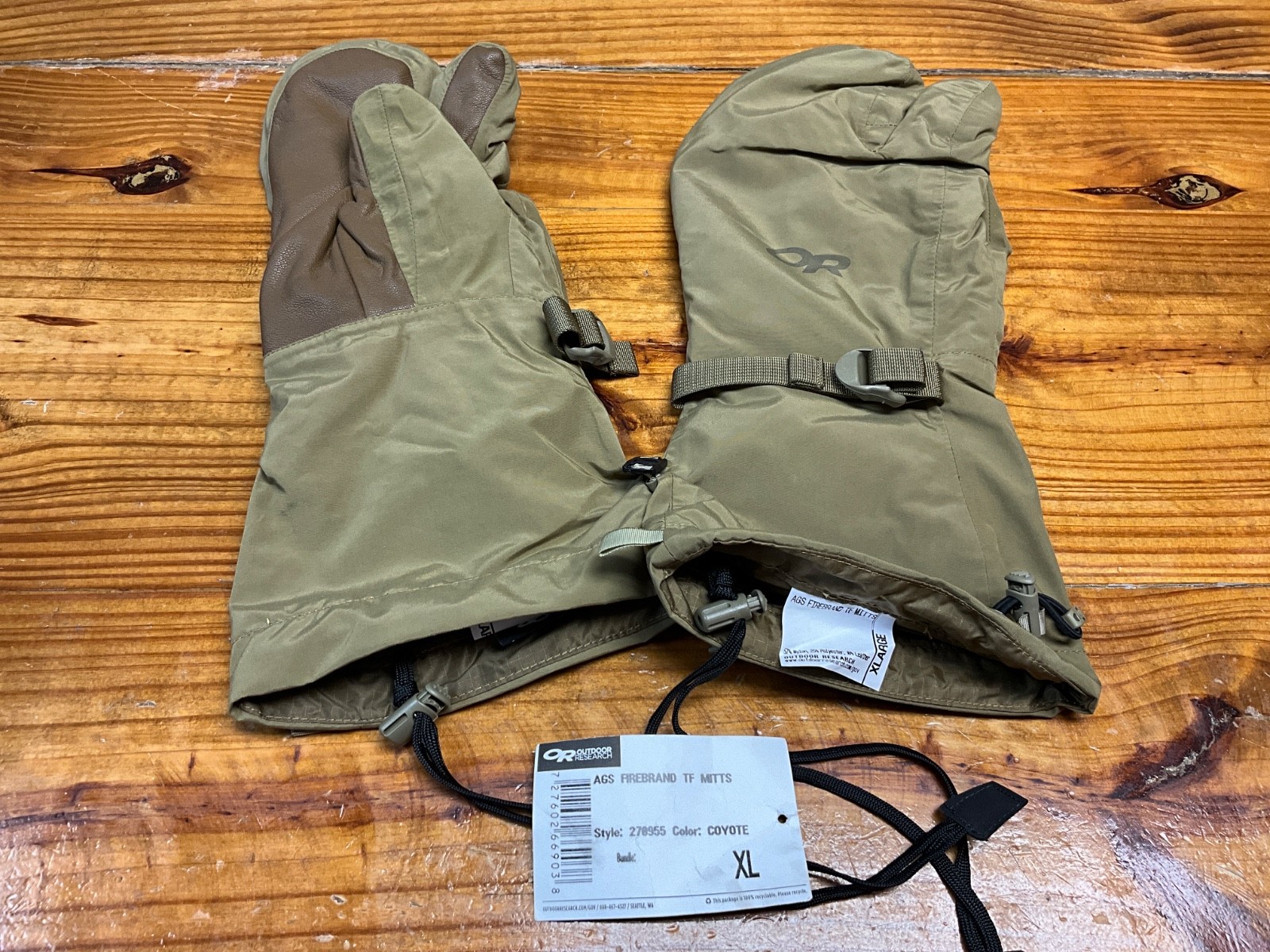 Outdoor Research OR AGS FIREBRAND TF Cold Weather Mitts Mittens X- LARGE Coyote