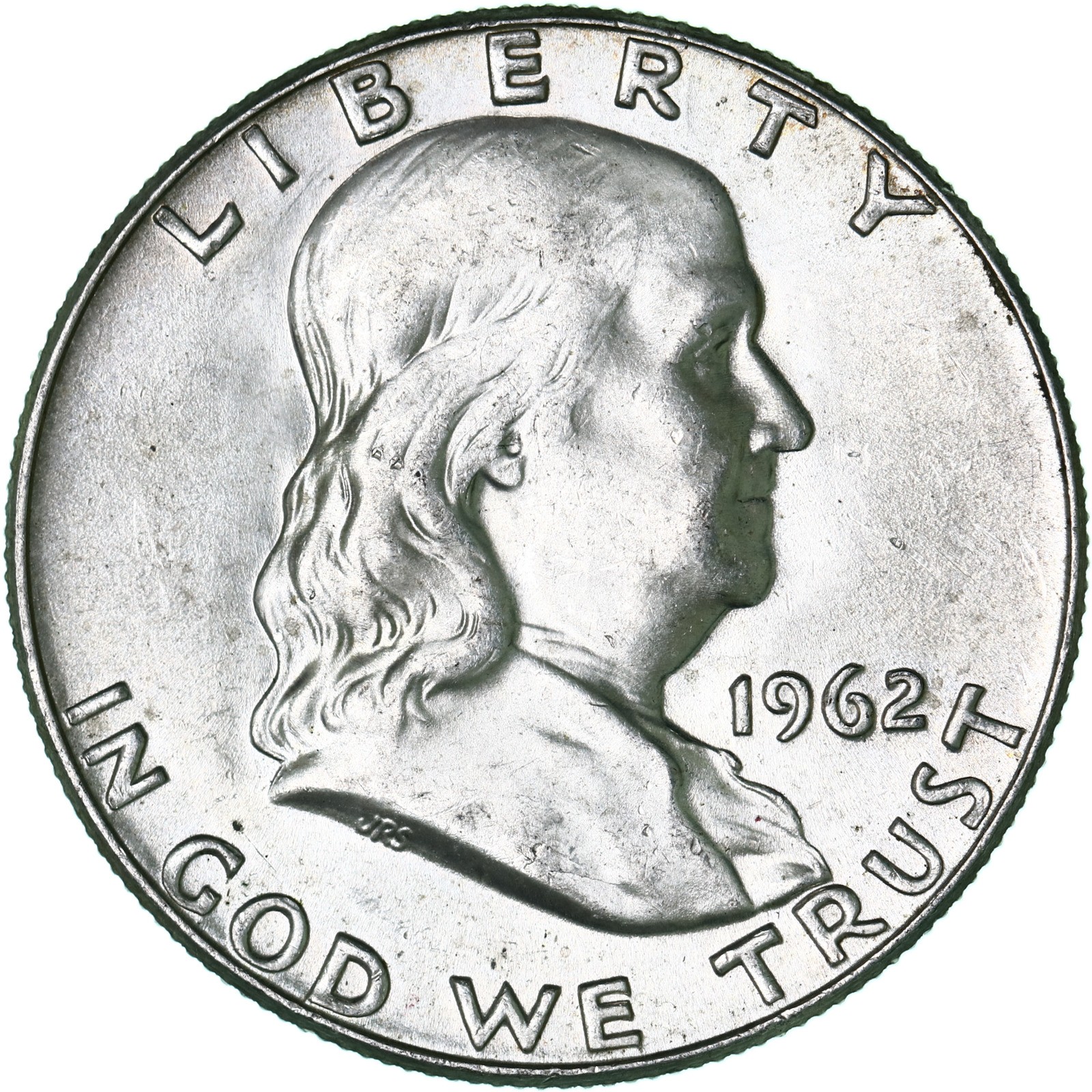 1962 D Franklin Half Dollar About Uncirculated 90% Silver