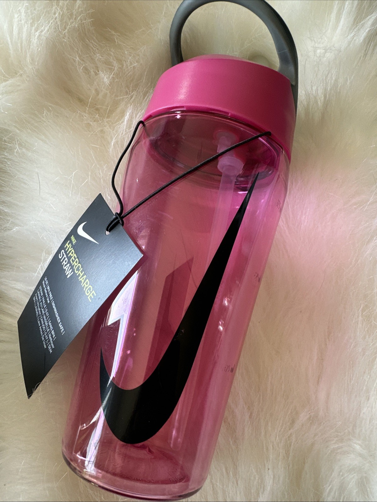 New Nike Hypercharge Straw Water Bottle 16oz Pink BPA FREE Sports Water Drink