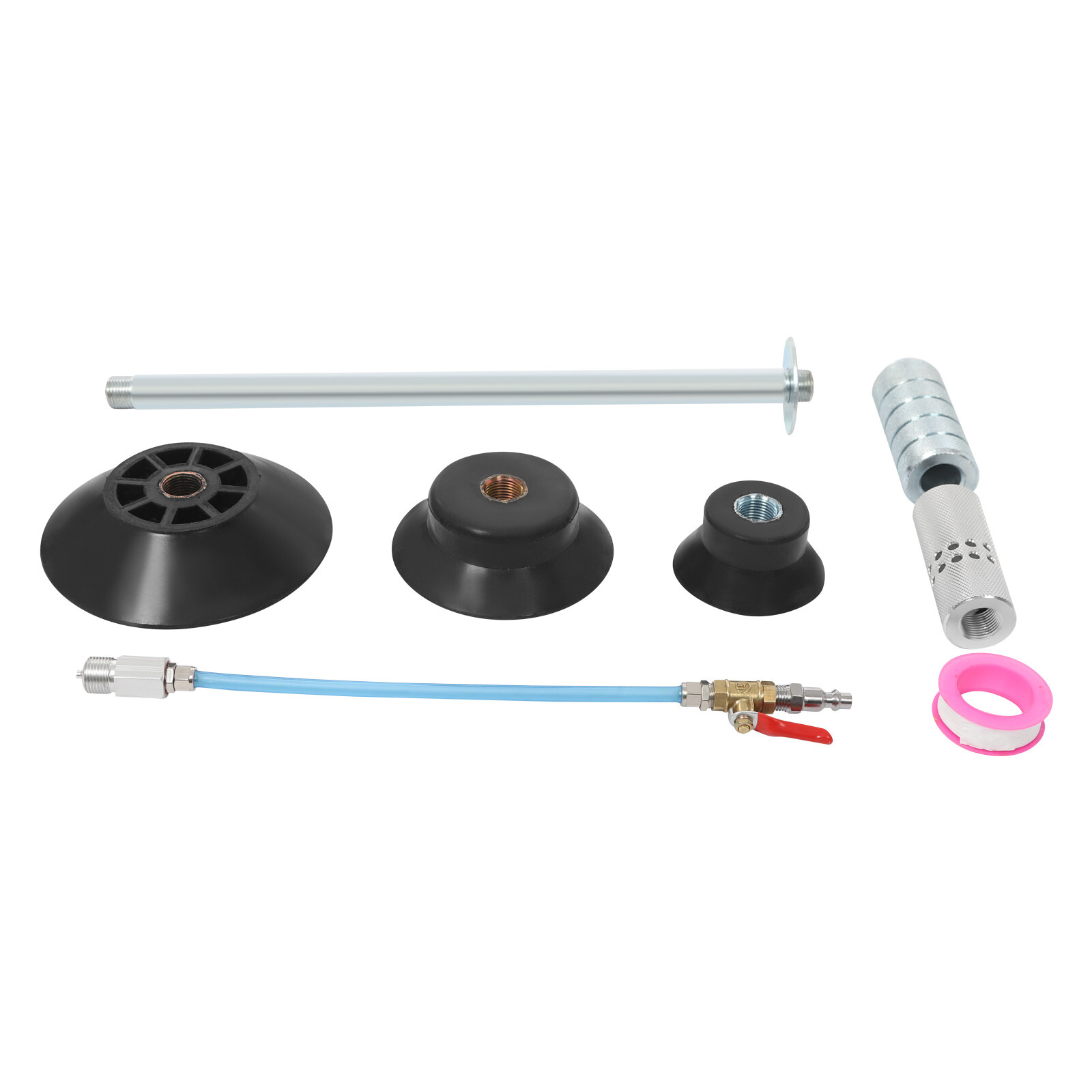 Pneumatic Puller Hammer with Hose& 3 Suction Cups Pneumatic Dent Repair Tool Set