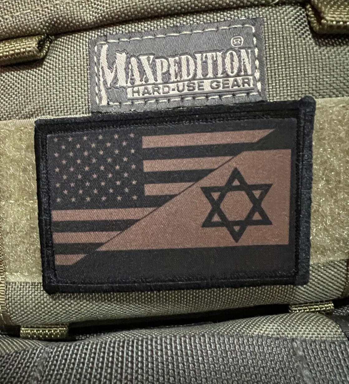 SUBDUED USA Israel Flag Morale Patch Coyote Brown Tactical Military Army