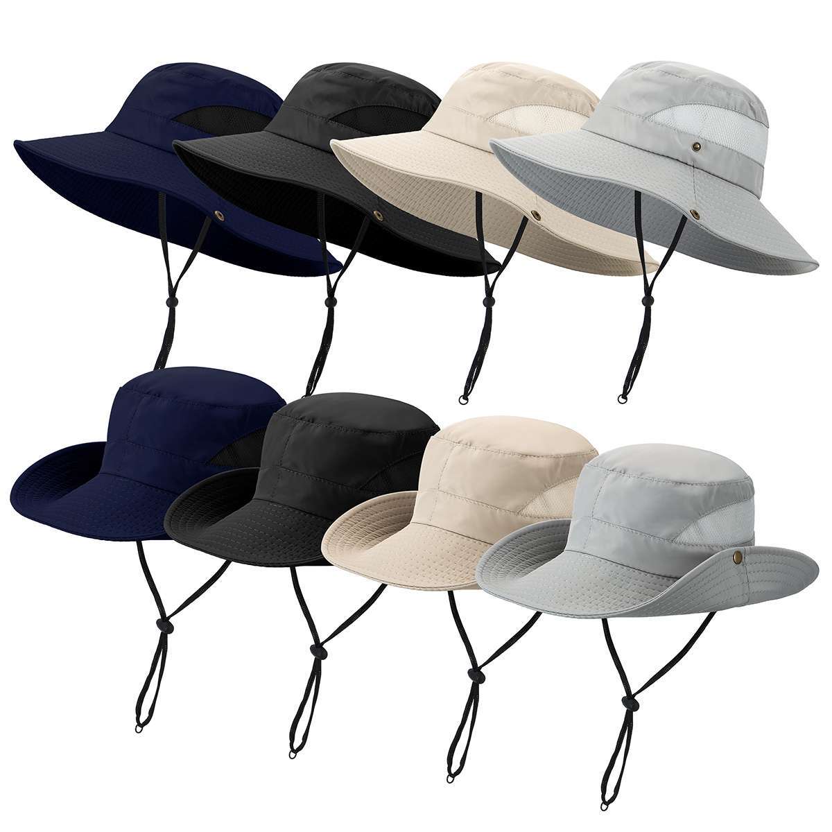 Wide Brim Sun Hat UV Protection Bucket Cap For Hiking Camping Fishing Safari Men