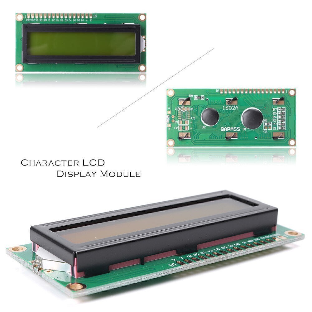 Yellow Blacklight 1602 162 16x2 Character LCD Display Module  44780 Controller