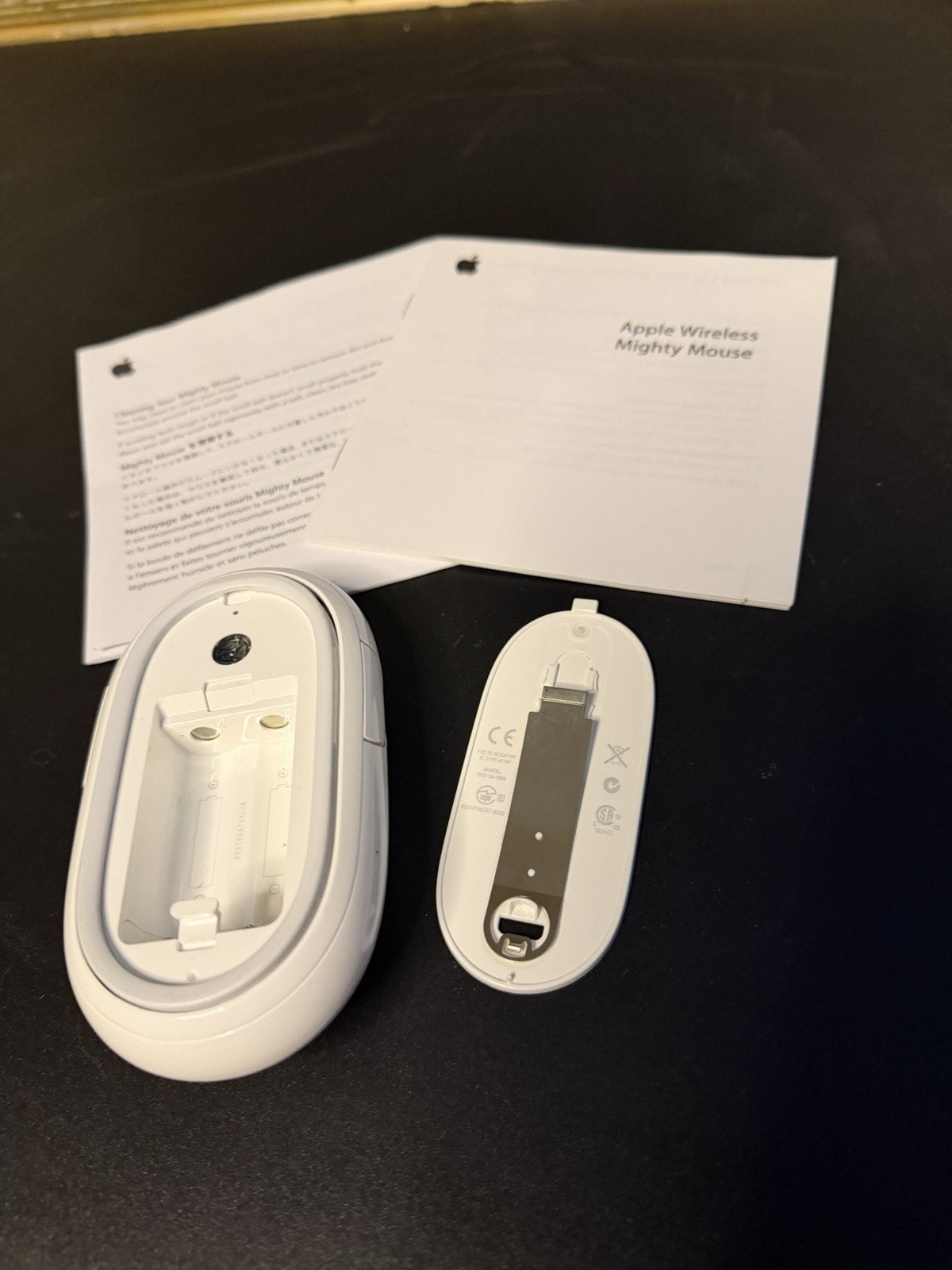 Apple Wireless Mighty Mouse A1197 Bluetooth White OEM Tested Clean