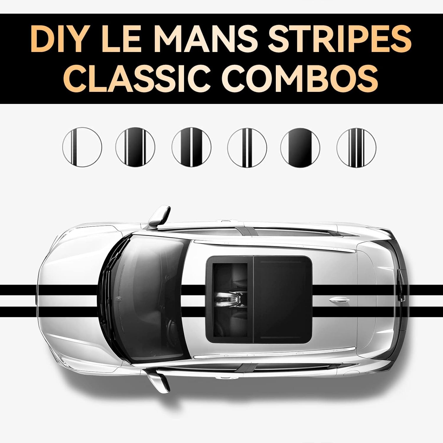 LZLRUN High Gloss Vinyl Wrap Kit for Chrome Delete, 3"x30ft