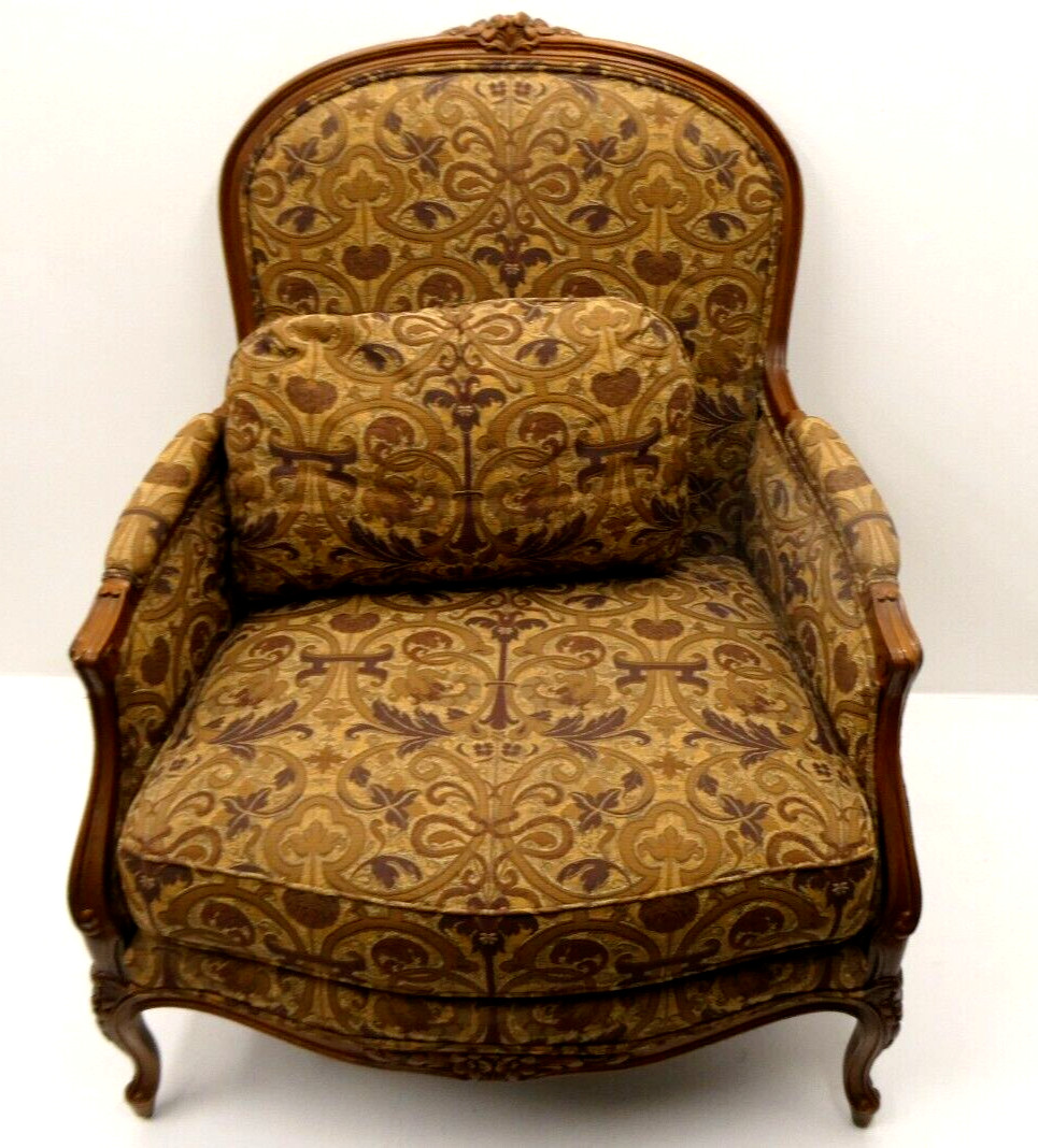 Used Clyde Pearson Company Lane Co Burgundy Cushioned Arch Wood Accent Chair