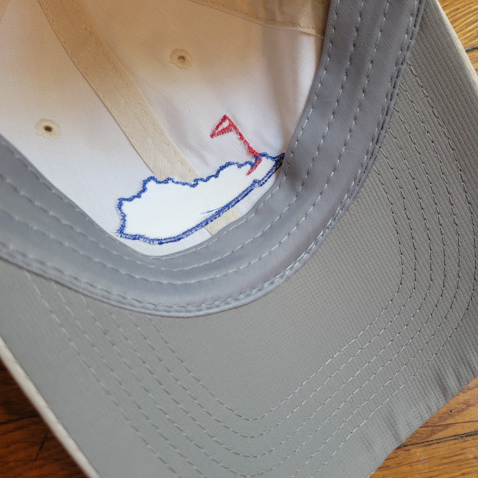 Kentucky Golf Cap White Adjustable Imperial Embroidered Logo