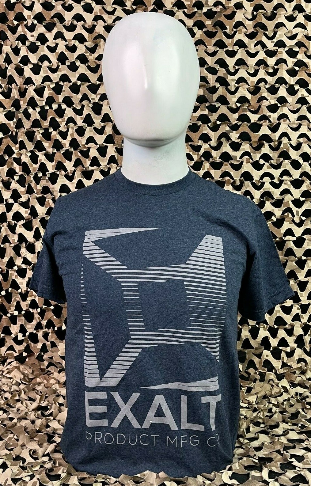 NEW Exalt Knockout Paintball T-Shirt - Navy/Grey - Medium