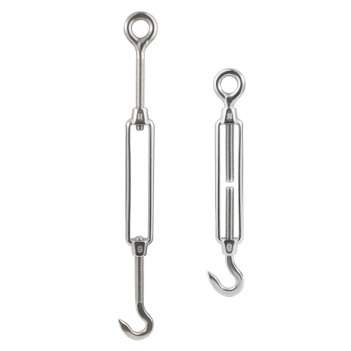 M6 1/4 inch Turnbuckles Hook 304 Stainless Steel Turnbuckle Heavy Duty Wire R
