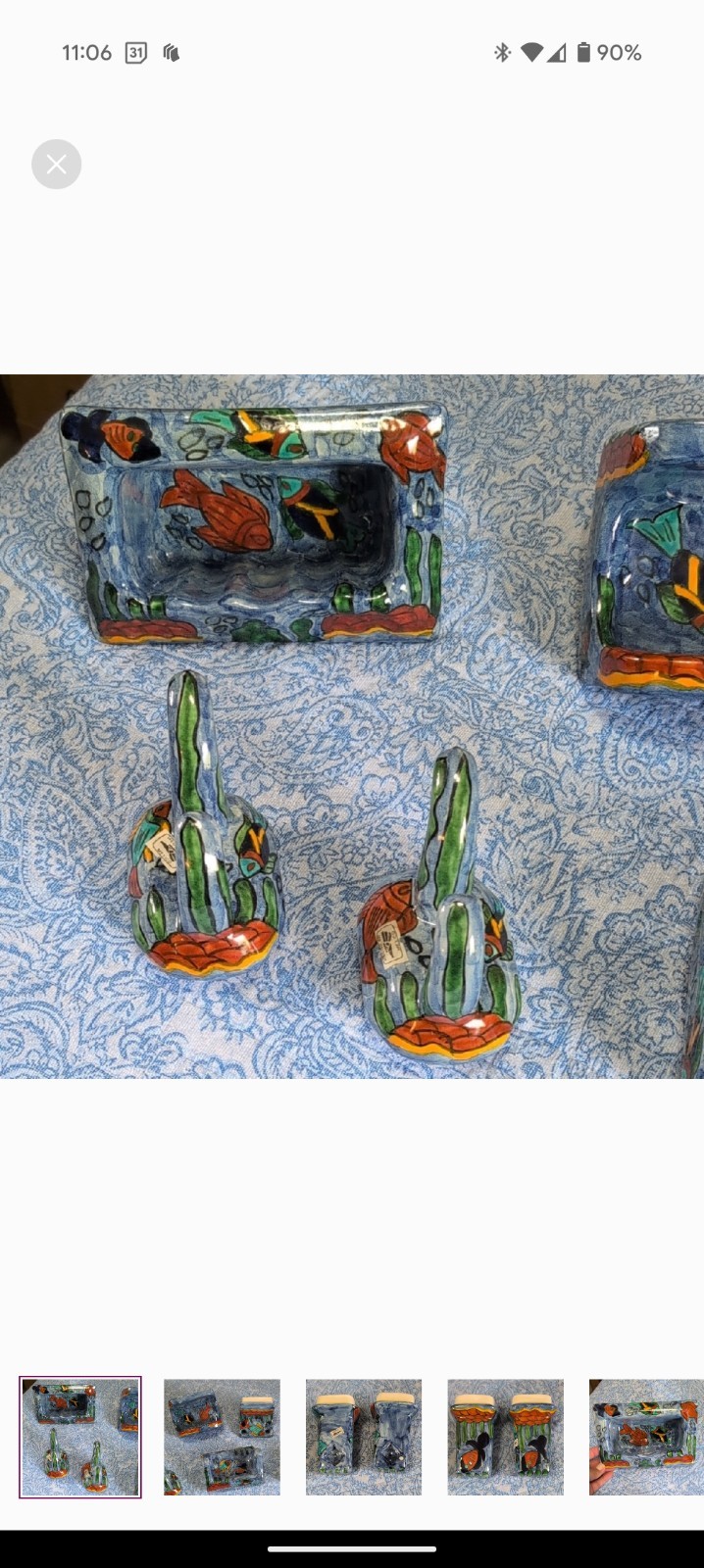 Original Hand Painted Talavera Bathroom Set
