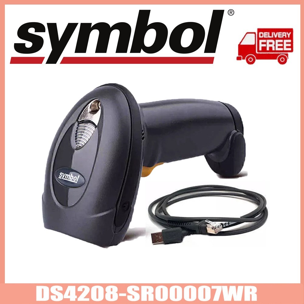 Symbol DS4208-SR00007WR Wired 2D Handheld Barcode Scanner Imager with USB Cable