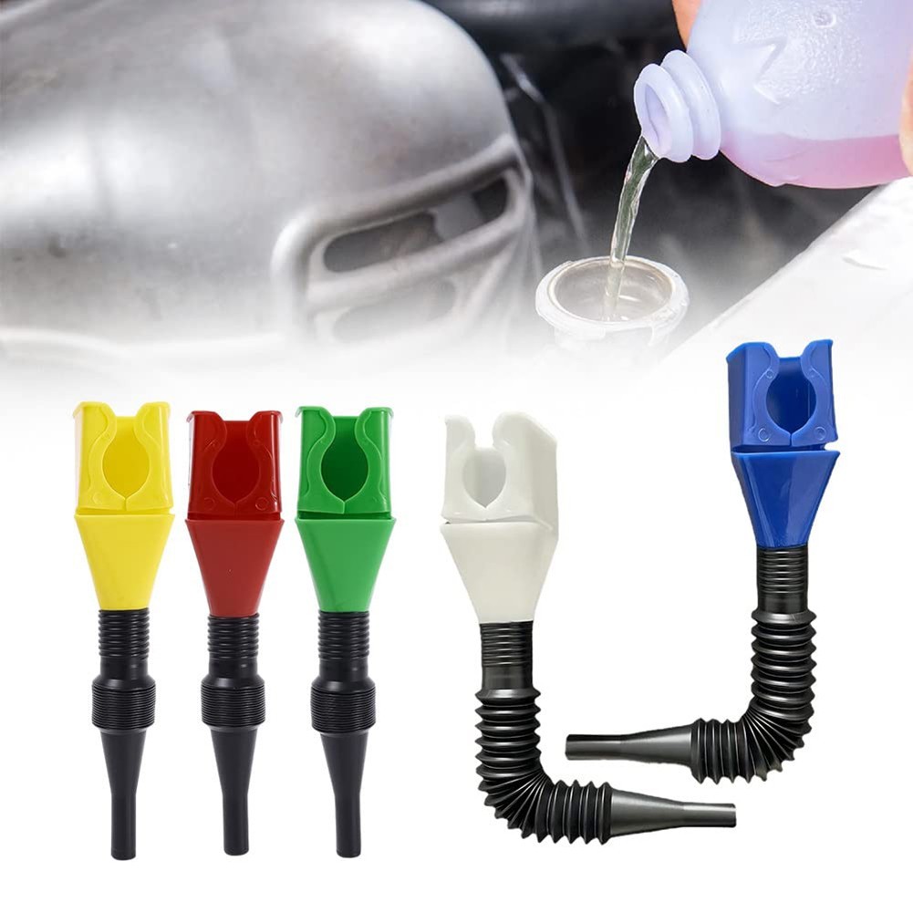 Snap Funnel Accessories Flexible Fold Oil Funnel Snap Funnel Tool White