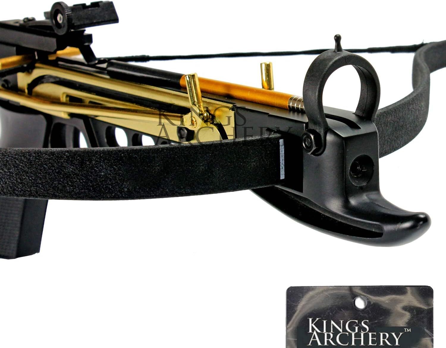 Self-Cocking Crossbow Bundle with Adjustable Sights, Spare Crossbow String and