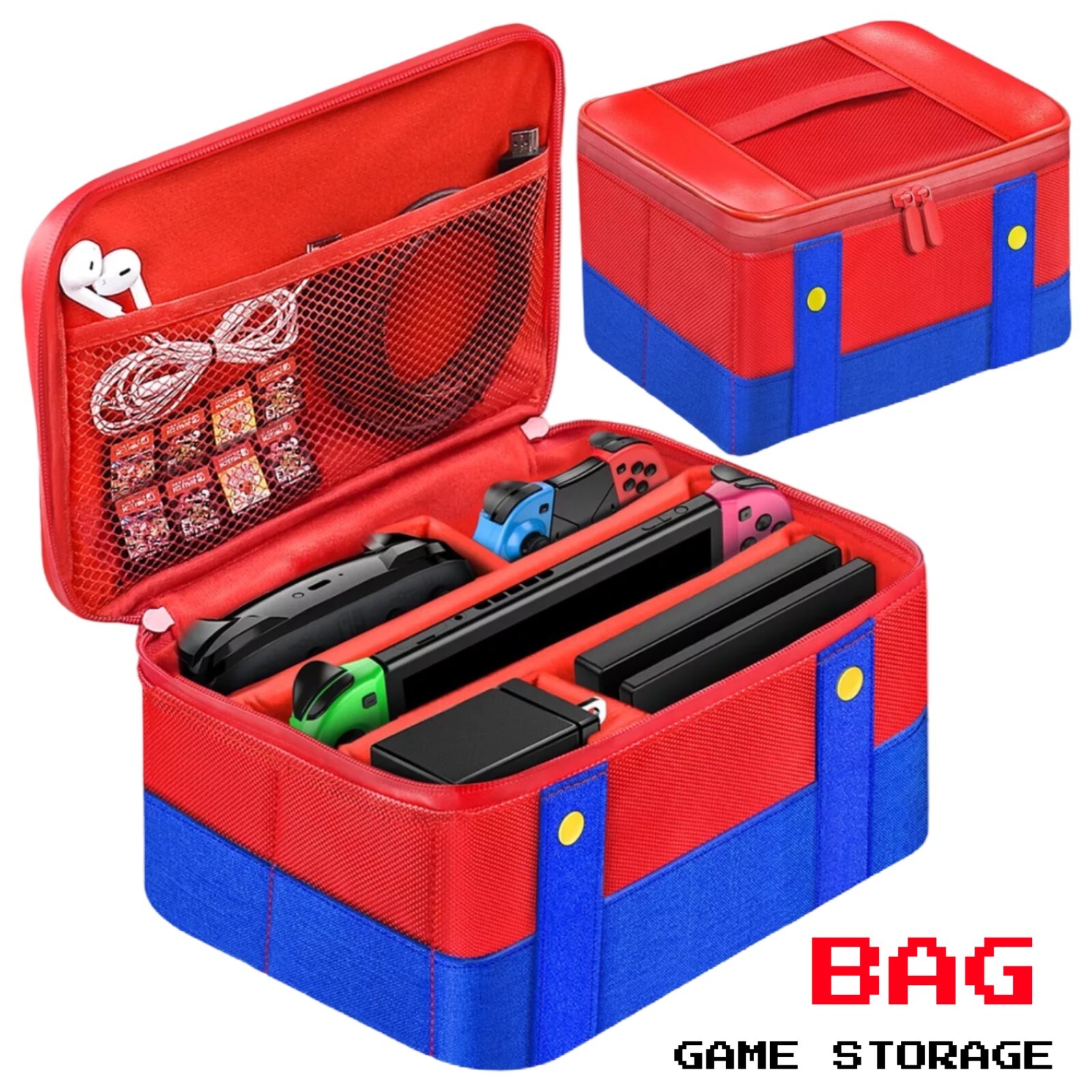 Travel Bag Nintendo Switch / OLED - Portable Carrying Case Cover Shell Mario