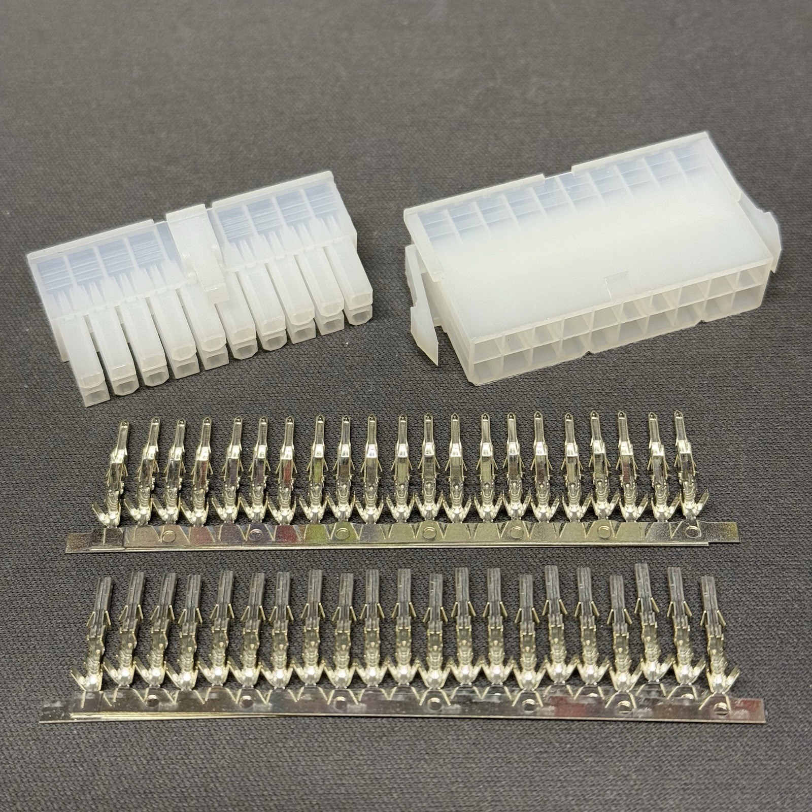 Mini-Fit Jr 20-Pin Male & Female White Housing With 18-24AWG Crimps ATX