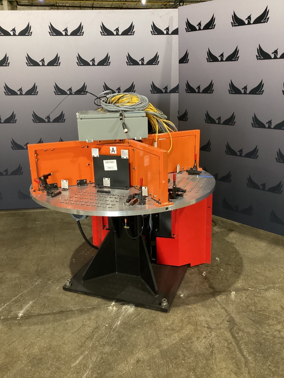 Rotary Indexing Table w/ Perforated Downdraft Surface for Welding/Assembly USED