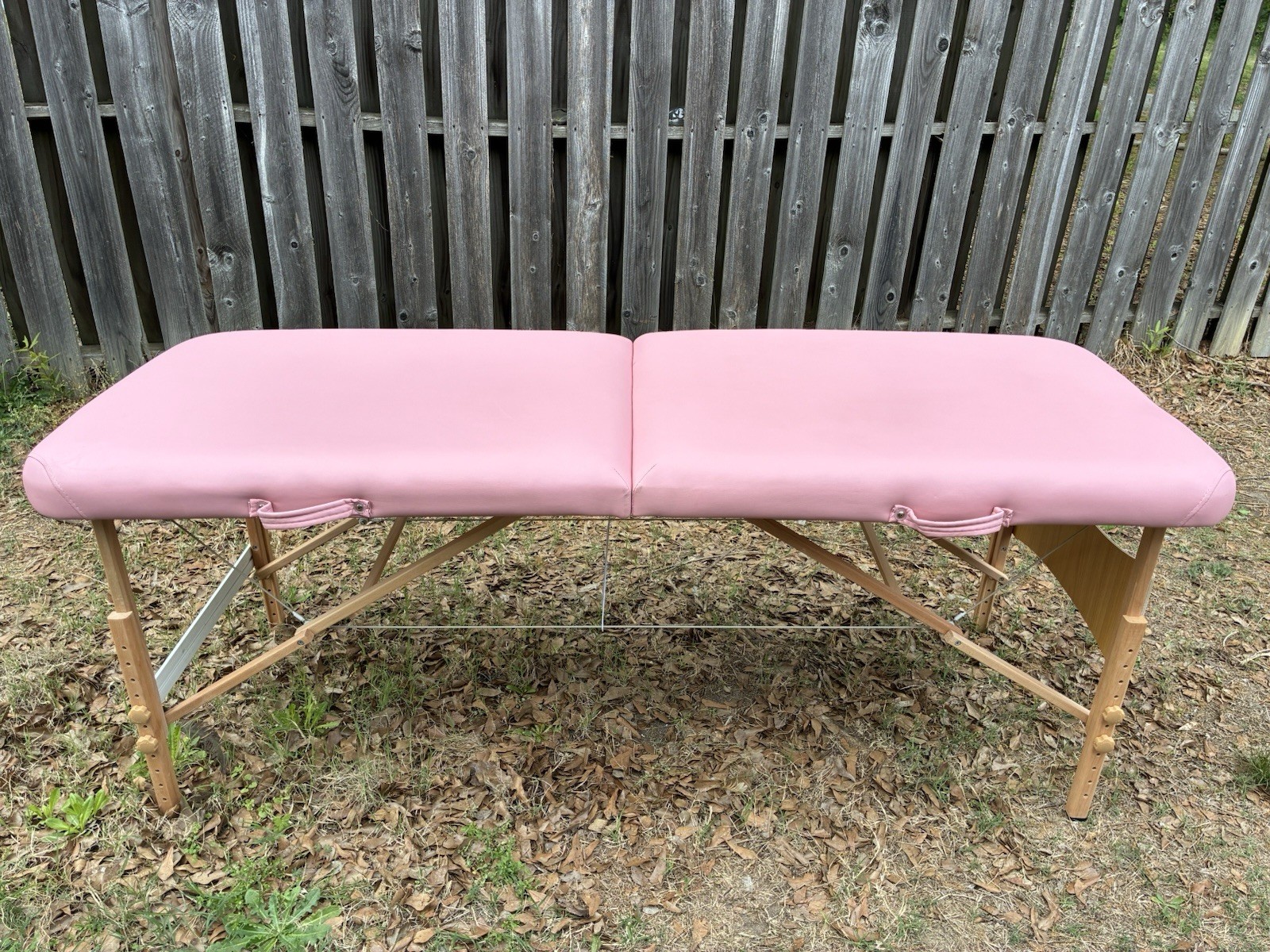 Saloniture Pink Portable Foldable Massage Table Adjustable Height 73" x 28"