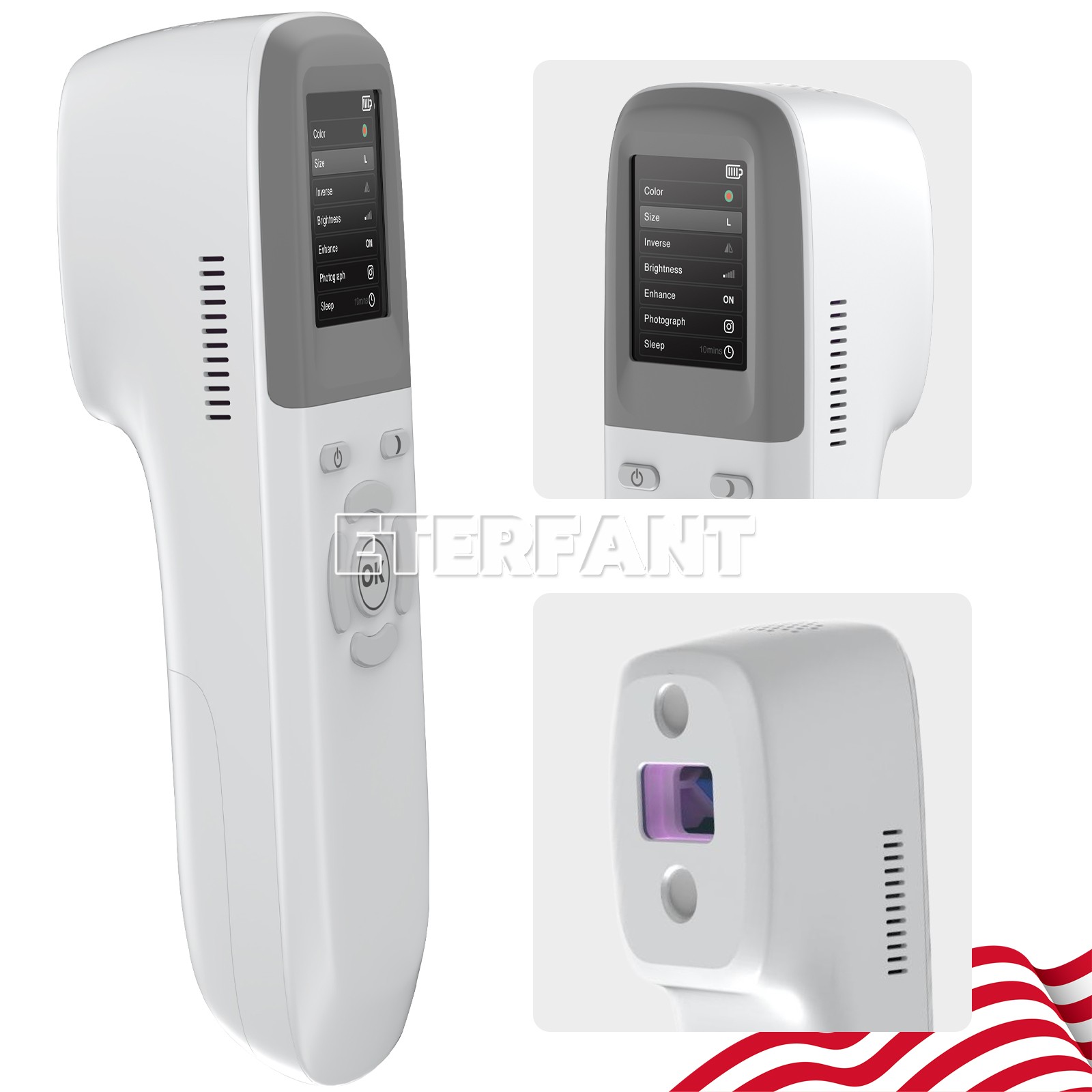 Vein Finder Handheld Portable Locator Near-Infrared Blood Vessel Display 12Color