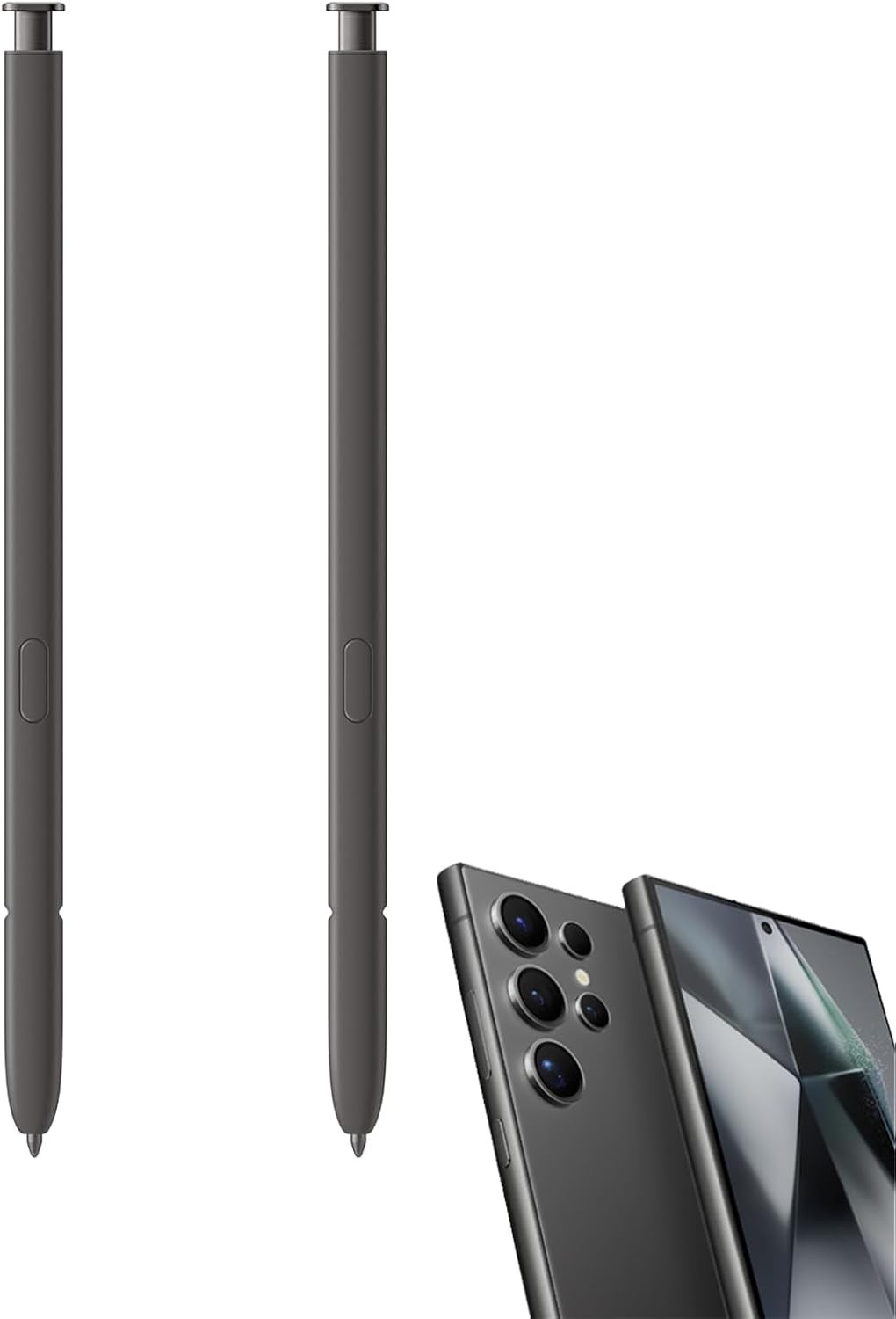 2 Pcs S24 Ultra S Pen for Samsung Galaxy S Dark Gray