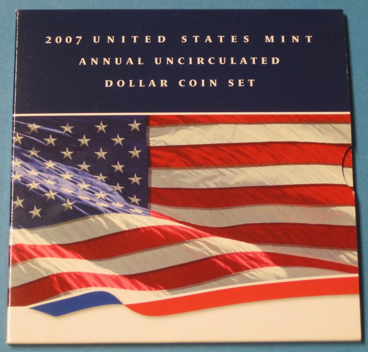U.S. Mint 2007 Annual Uncirculated $1 Dollar Coin Set in Government Holder