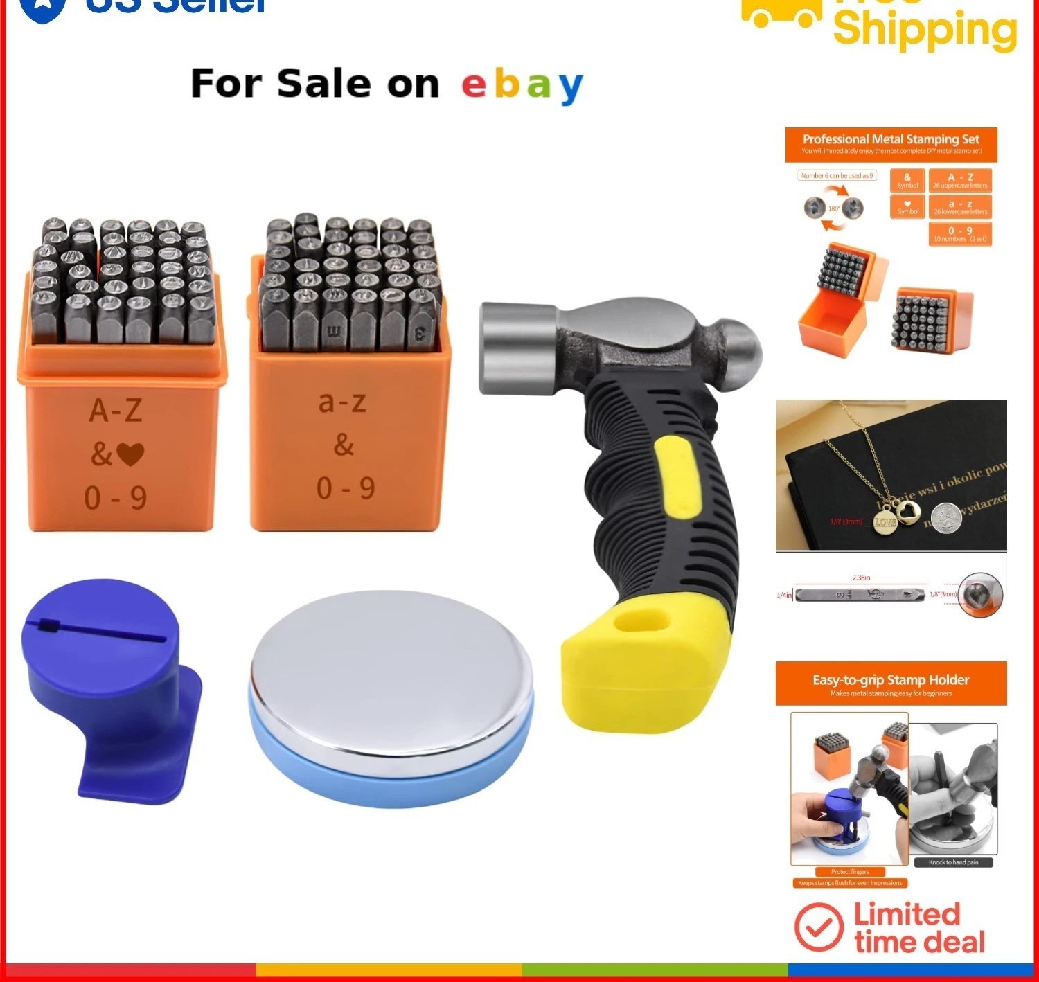 Metal Stamping Kit 74pcs Steel Letter Punch Set for Jewelry Making Craft
