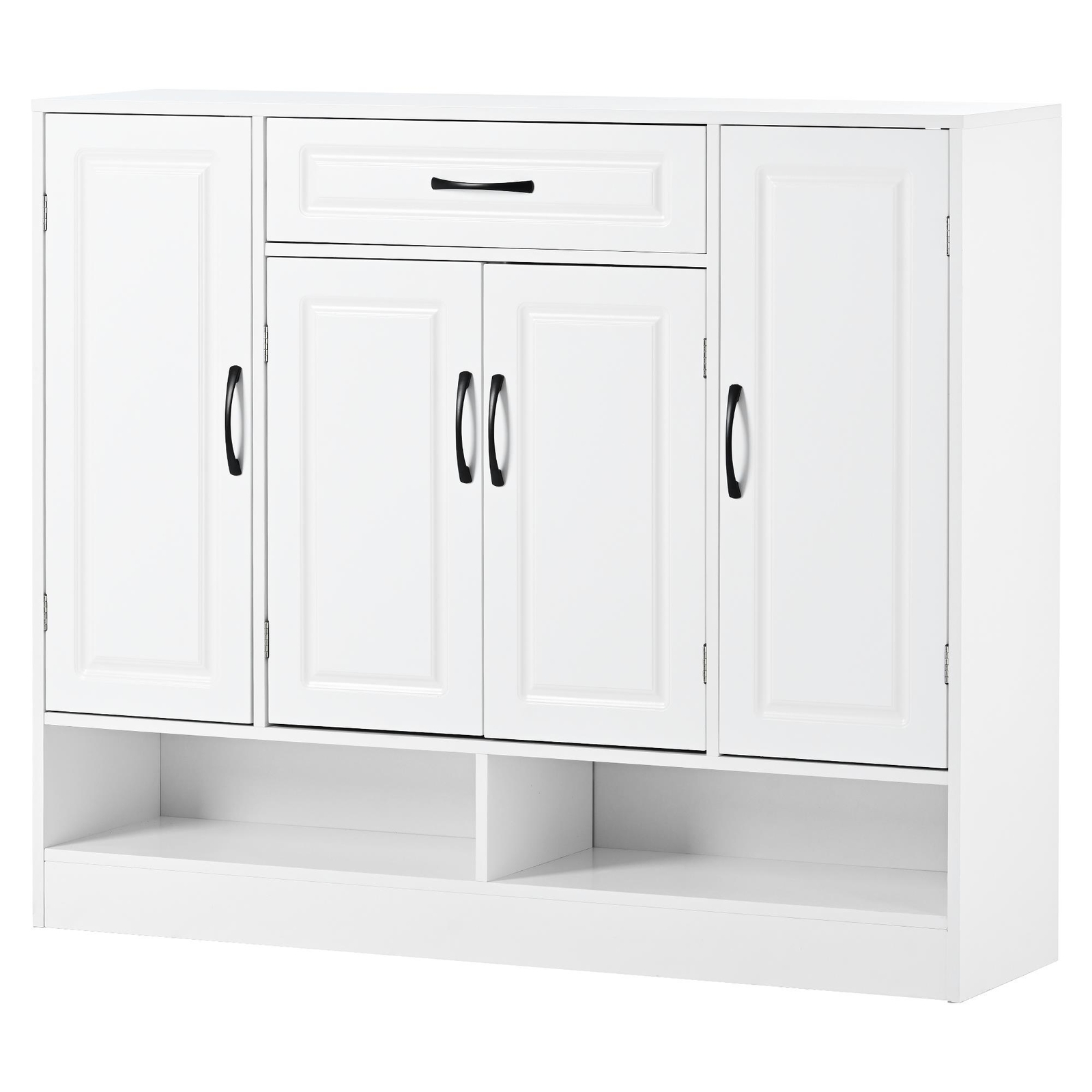 Durable Material Sleek and Modern Shoe Cabinet w/Space-saving Design Side Board