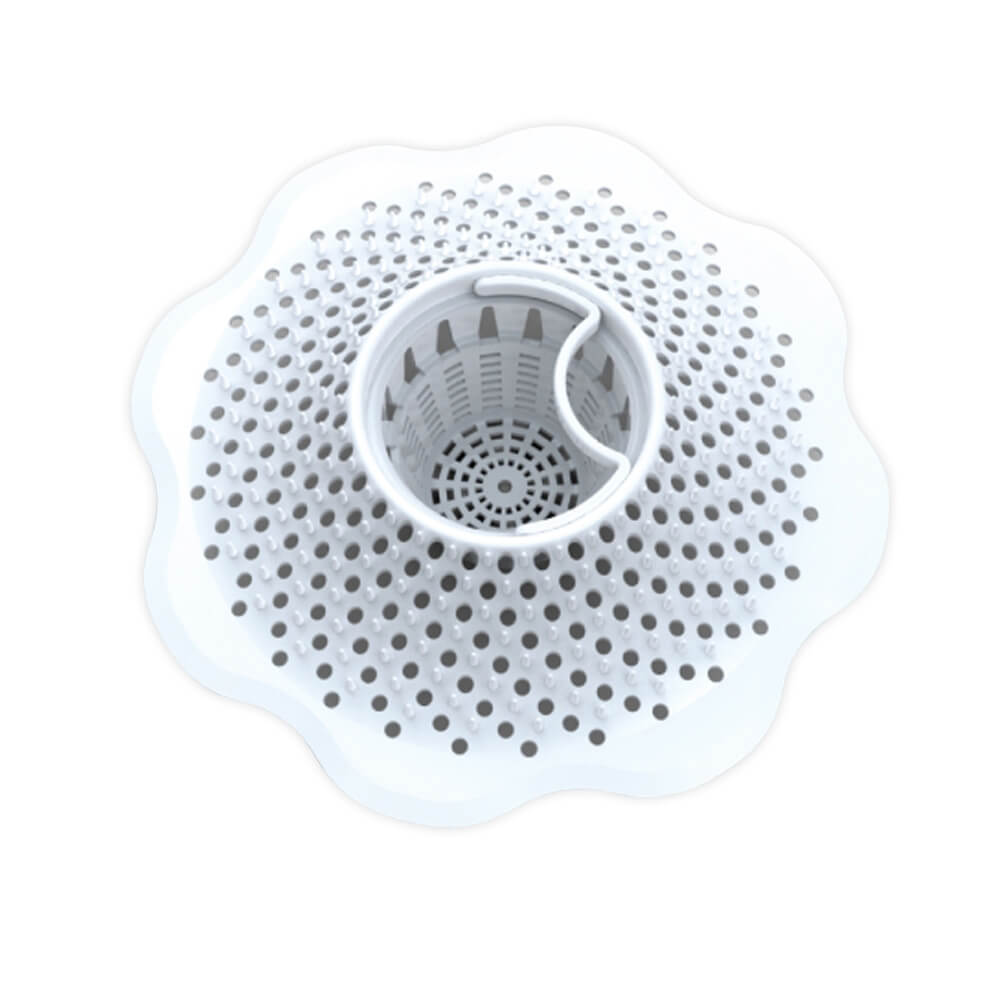 Danco 10306 Hair Catcher for Bathroom Bathtub Strainer, White