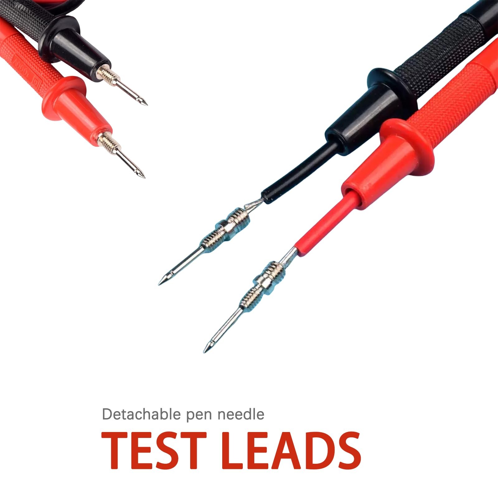 Bectyton 2Pcs Multimeter Test Leads, 1000V10A Leads Black and Red