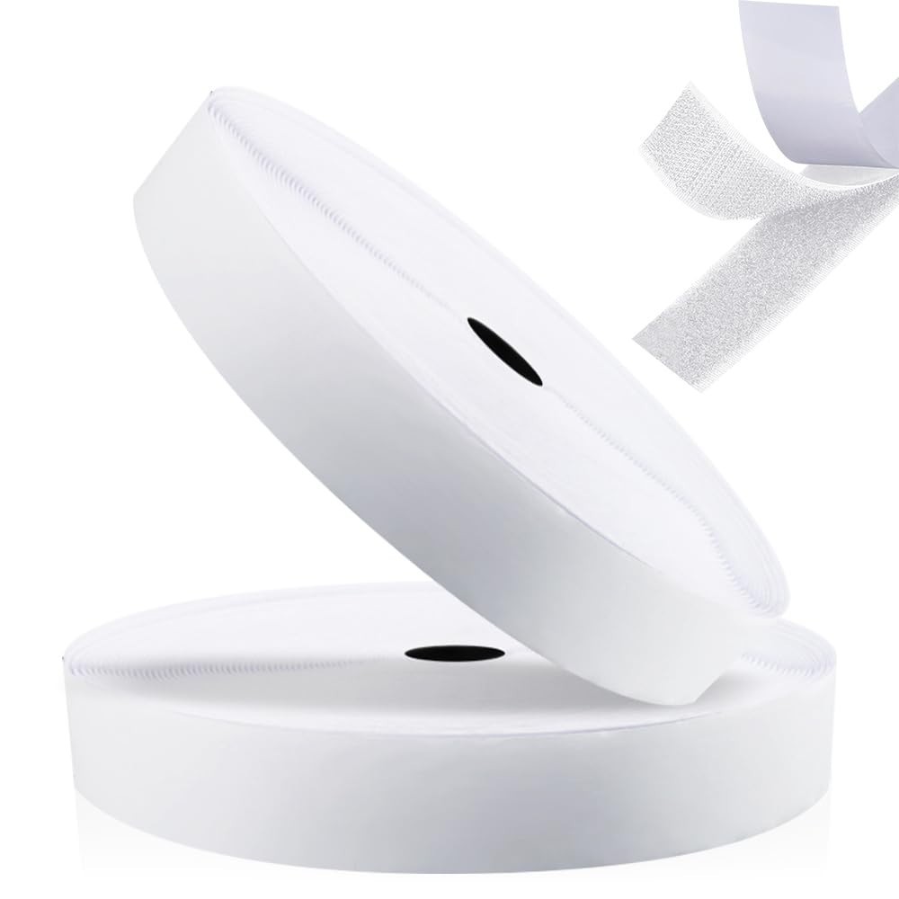 1 Inch 33Ft Sew On Hook and Loop Tape Sewing Fastener Strips Interlocking Tape