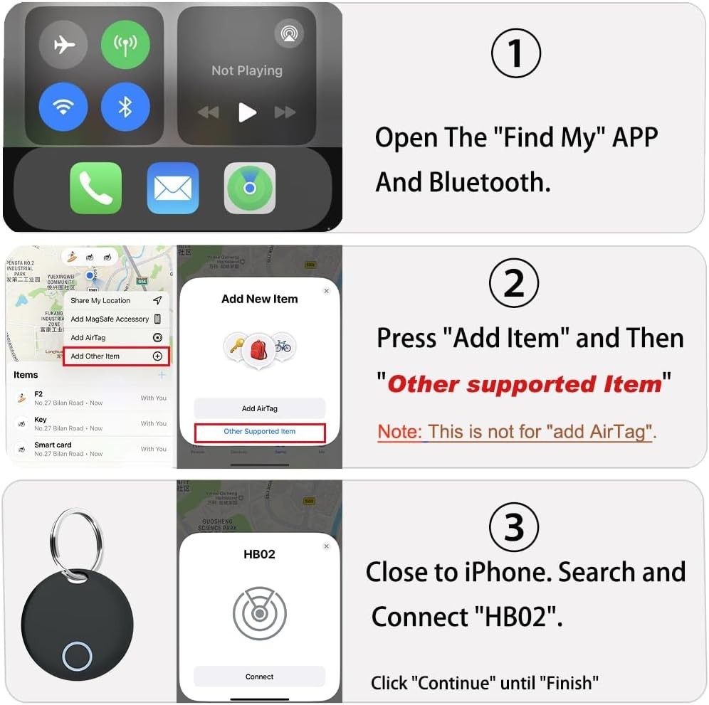 Air Tracker Tags - Durable & Shareable Luggage Tracker with Left Behind Reminder