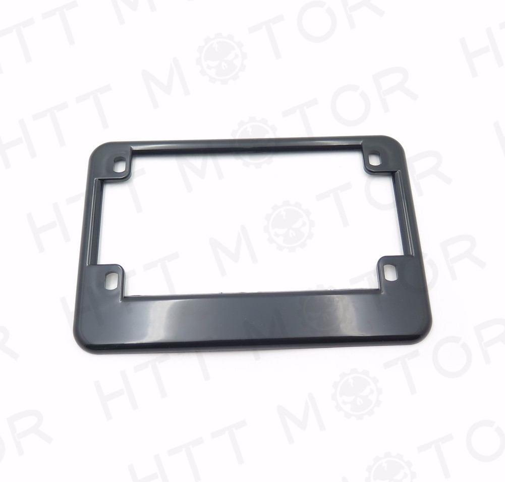 HTTMT Motorcycle License Plate Frame Fit 4"x7" extra 1" Width Motorcycle Plate