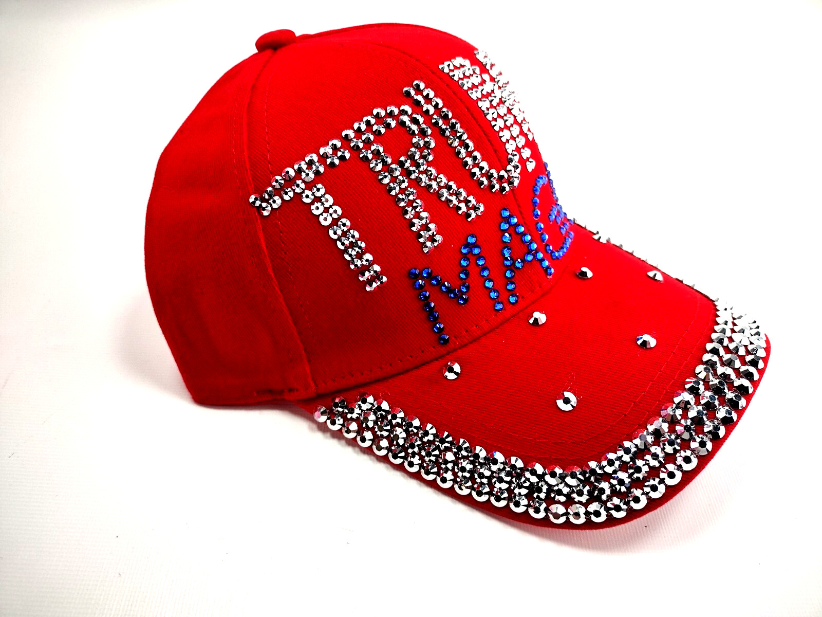 Trump MAGA RED Hat Bling Buckle Back Adjustable President Donald Republican Cap
