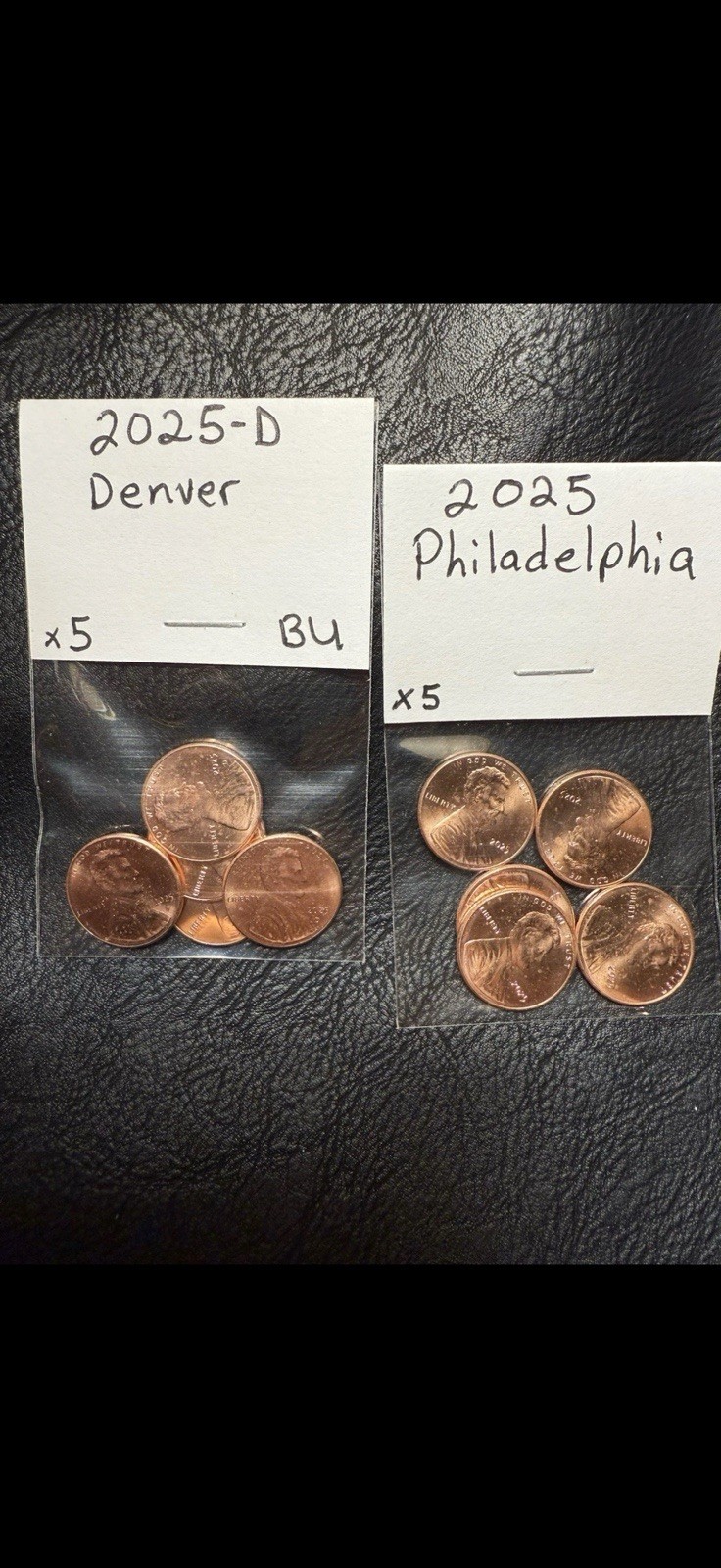 2025 Penny Sets 5 P & 5 D • (10 COINS) UNCIRCULATED •Buy More & $AVE❗️FREE Ship
