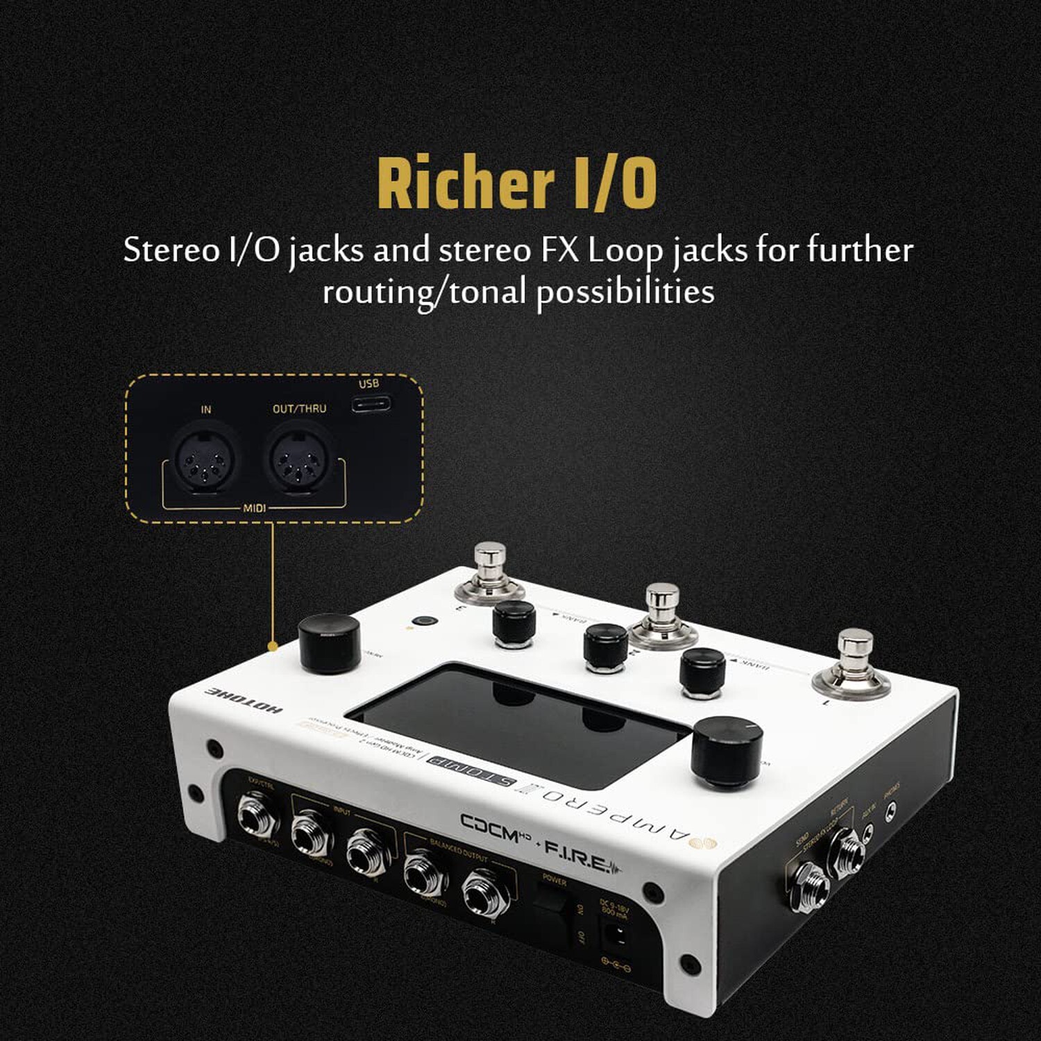 HOTONE Guitar Multi Effects Processor Multi Effects Pedal Touch Screen Guitar...