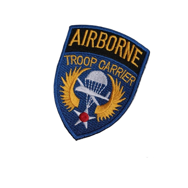 WWII ARMY AIRBORNE TROOP CARRIER INSIGNIA EMBROIDERED PATCH BLUE