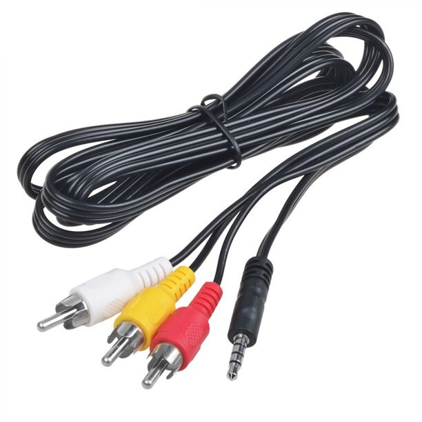 AUX Male 3.5mm to 3 RCA AV Audio Video Male Converter Cable TV Cord Adapter New