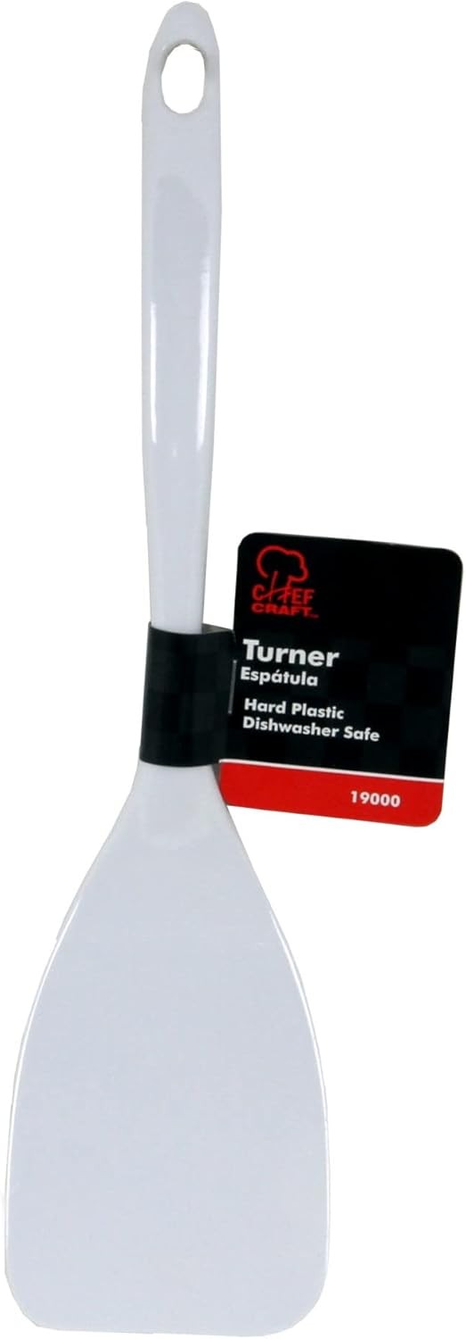 Chef Craft Basic Melamine Spatula/Turner, 11.25 inch, White