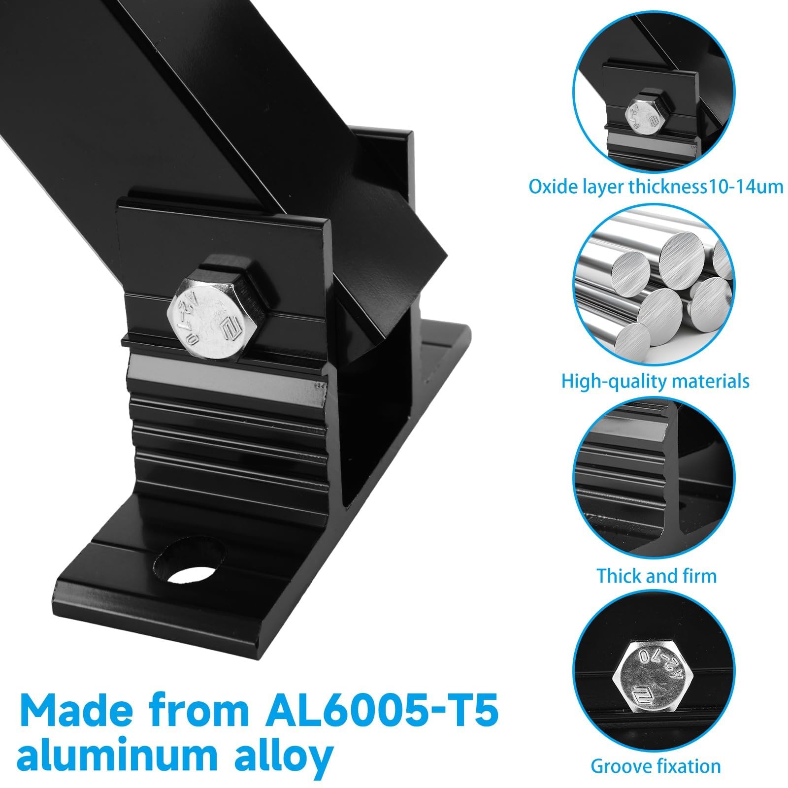 Oungy Adjustable Solar Panel Tilt Mount Brackets Aluminum Alloy Solar Panel