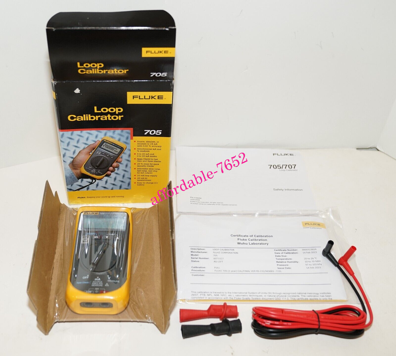 NEW FLUKE 705 LOOP CALIBRATOR SOURCE SIMULATE OR MEASURE DHL or FedEx