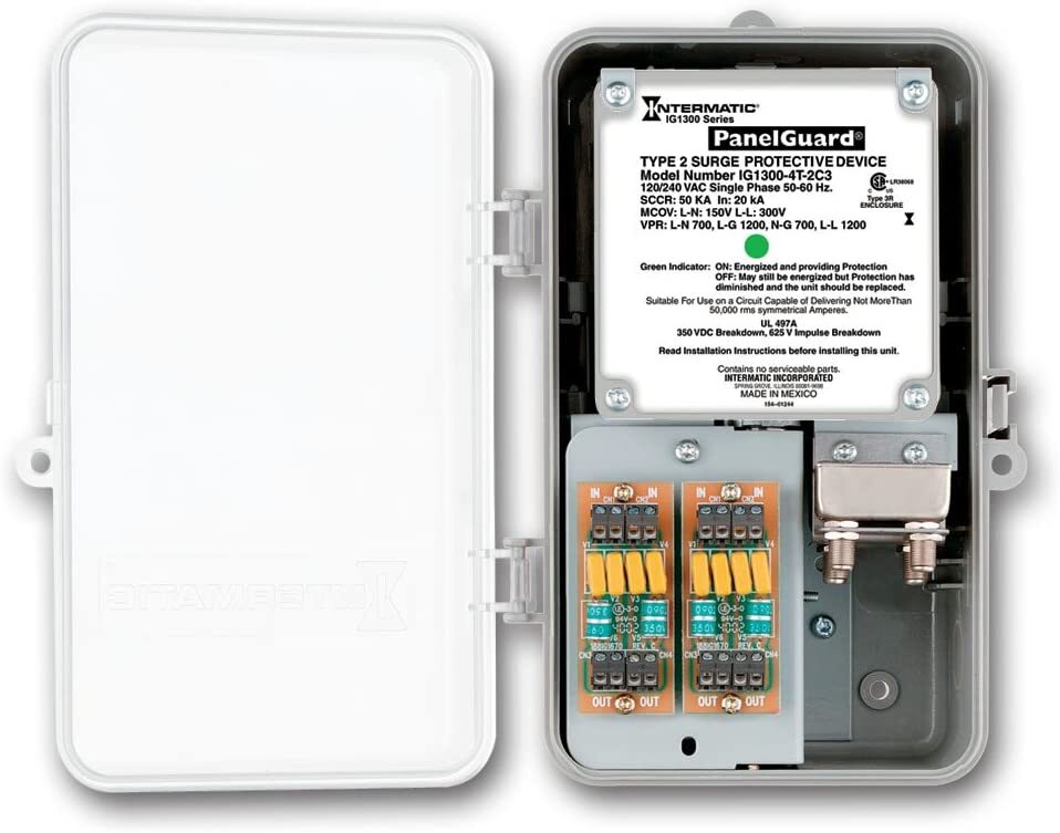 New Intermatic IG1300-4T-2C3 120/240 VAC Single Phase Type 2 Surge Protection
