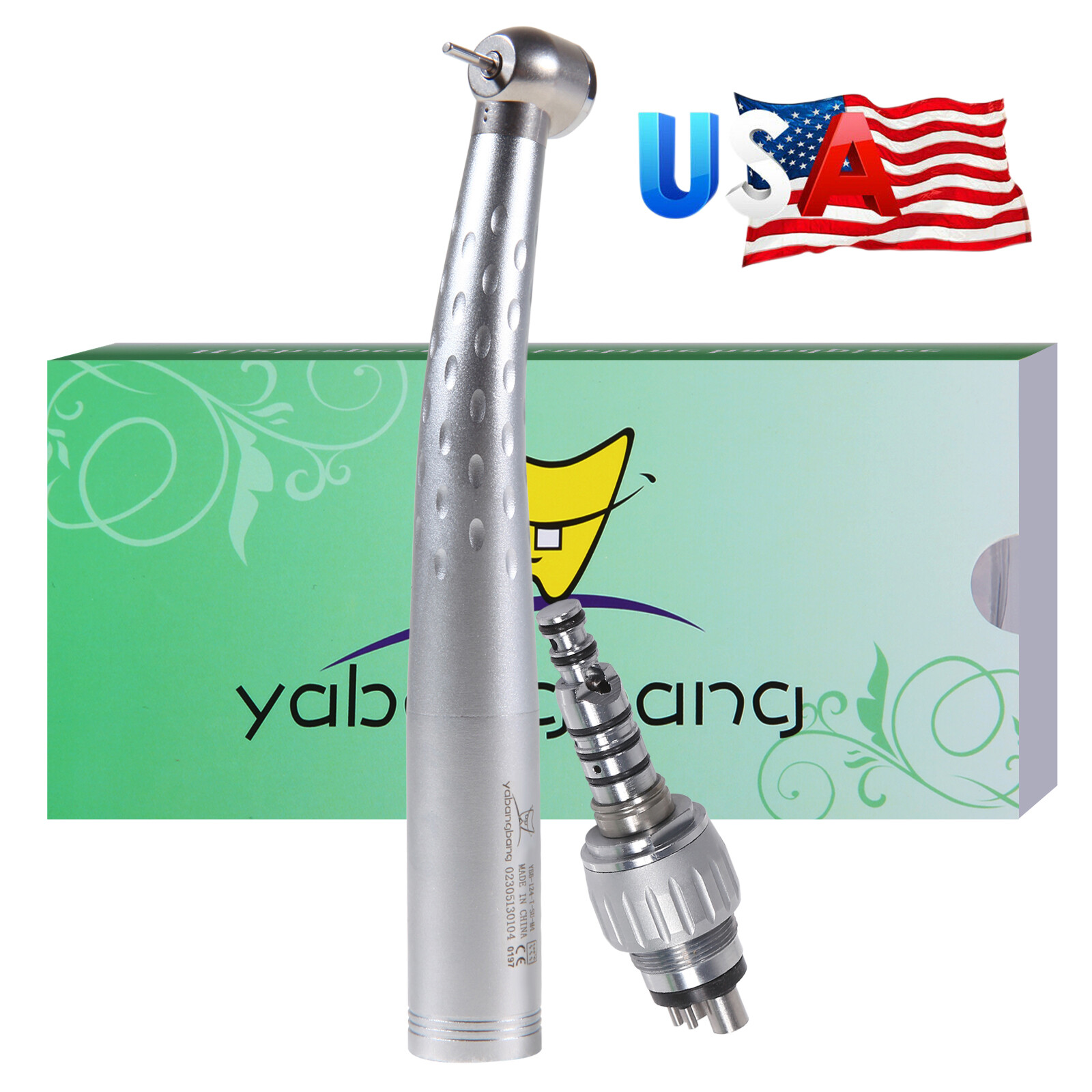KAV Style Dental High Speed Turbine Handpiece Large Head w/ 4 Hole Coupler MD