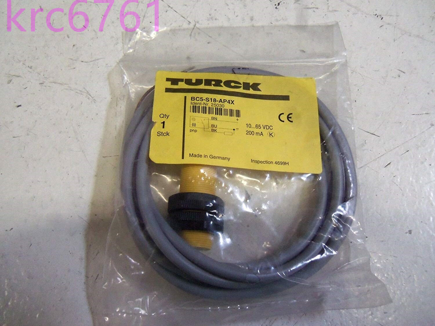 TURCK BC5-S18-AP4X PROXIMITY SWITCH 10-65VDC 200MA