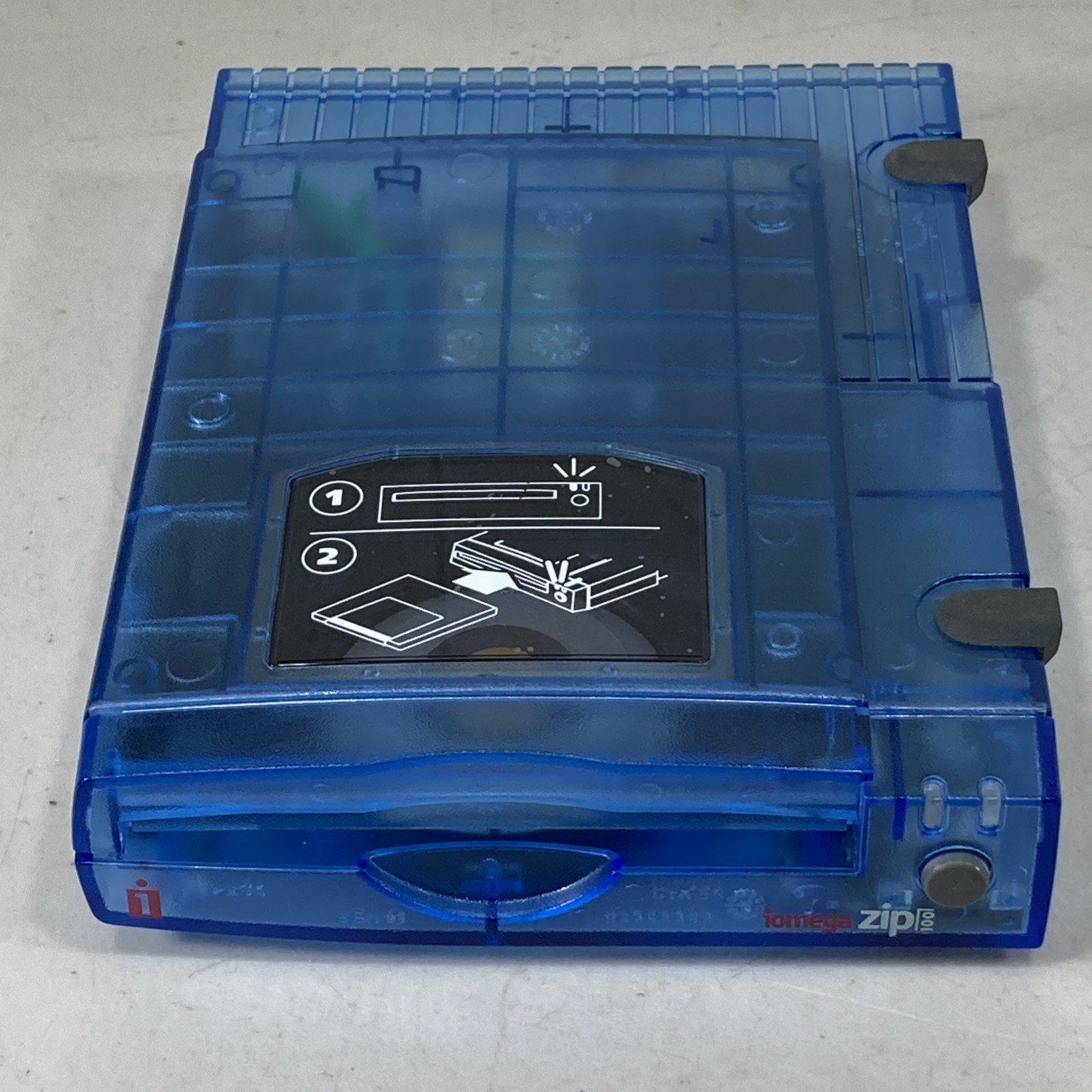 Iomega ZIP 100 Z100USBS External Zip Drive Reader - Powers On - No Cables